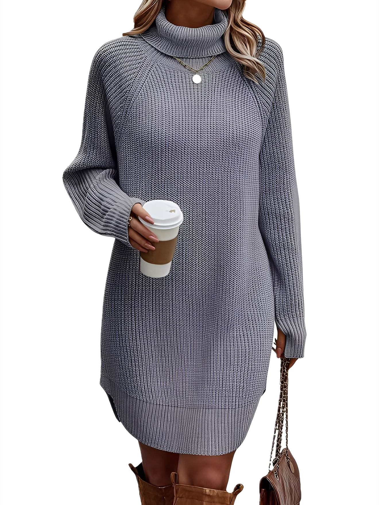 Melanie - Trendiges und bequemes Damenstrickkleid