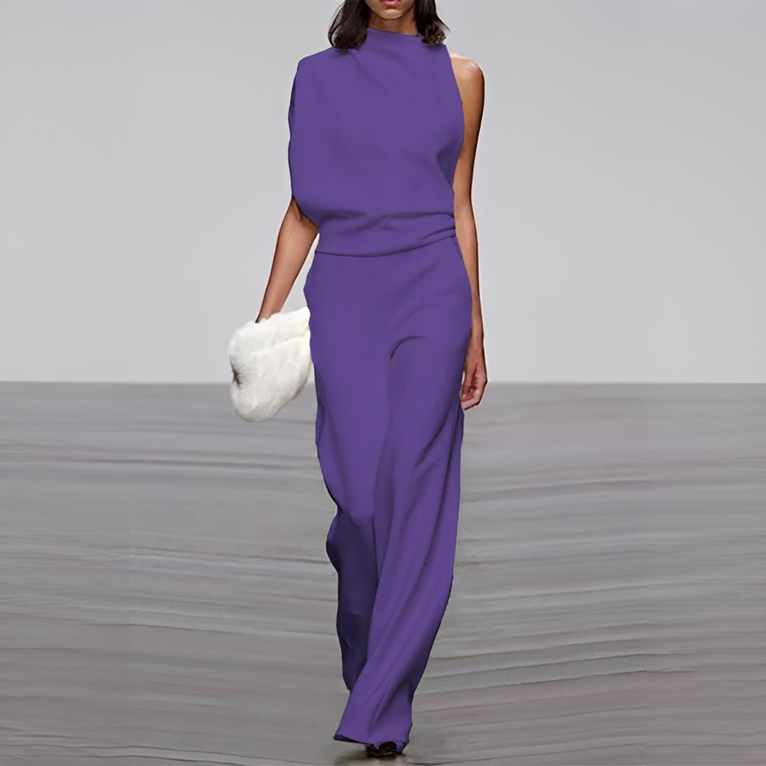 Noviem - Eleganter Overall mit Rundhalsausschnitt für Damen
