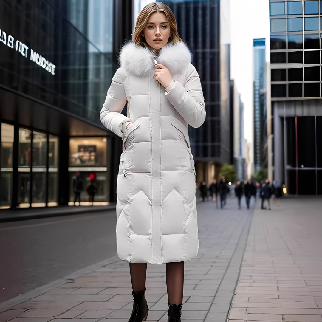 Marcellette - Winter-Steppmantel mit Kapuze für Damen