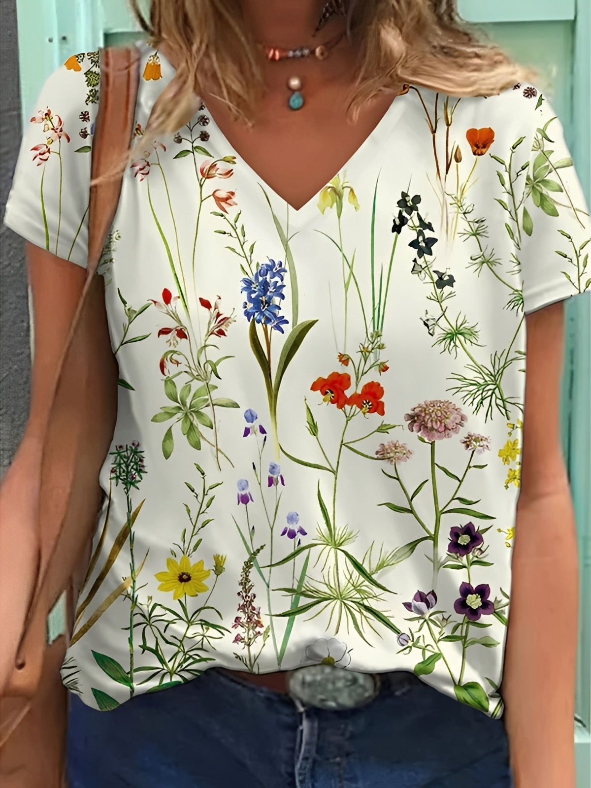 Niki - Elegantes Oberteil mit Blumenmuster für Damen