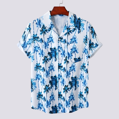 Ronan - Elegantes Herrenhemd mit hawaiianischem Muster