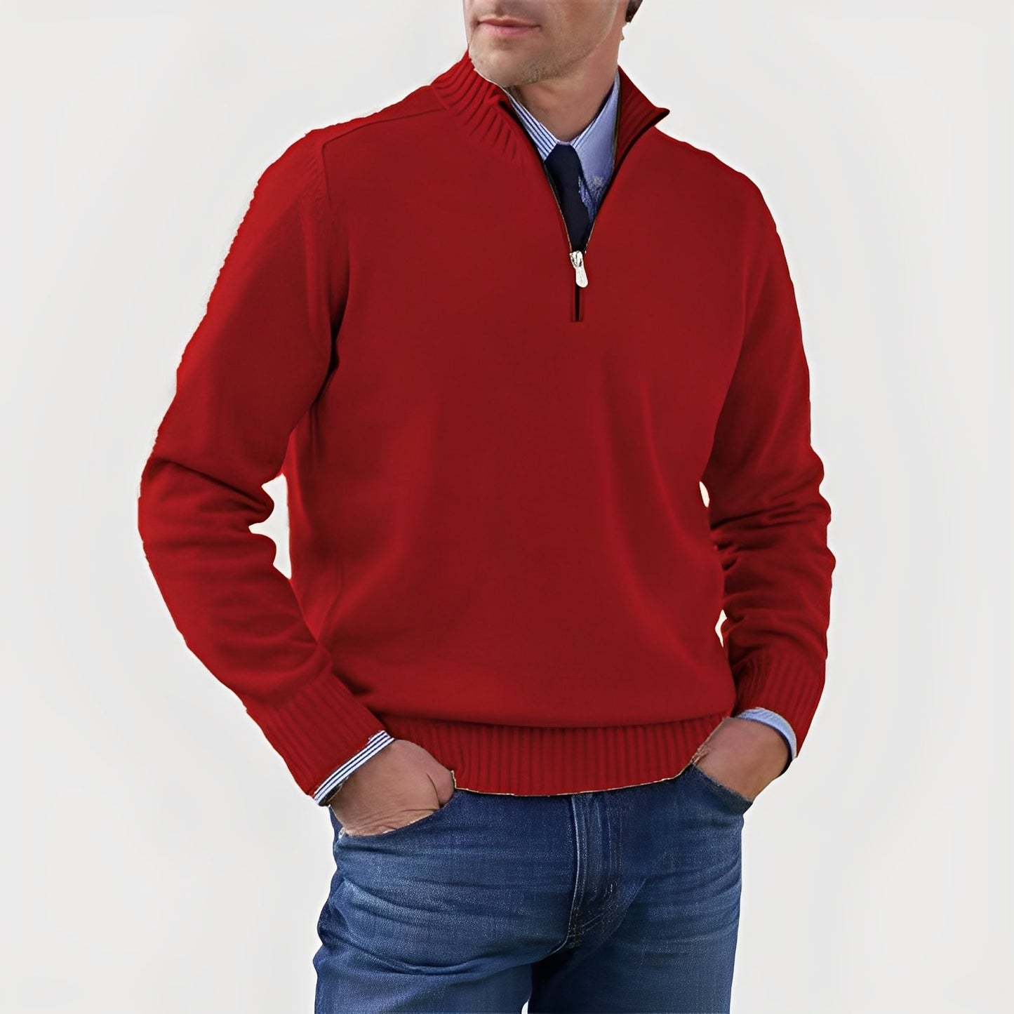 Nolan - Bequemer Herrenpullover mit Reißverschluss
