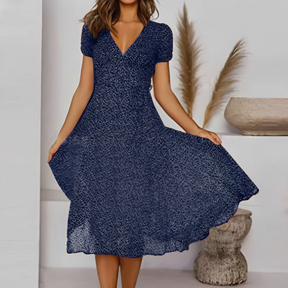 Elizabeth - Lässiges und weites Kurzarmkleid für Damen