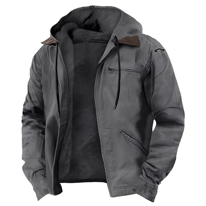 Derrick - Herren-Kapuzenjacke mit vielen Taschen und warmem Design