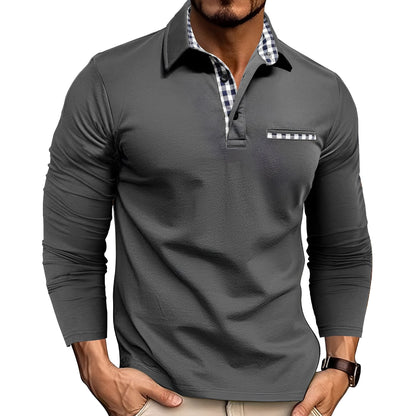 Gerald - Elegantes Langarm-Polo für Herren