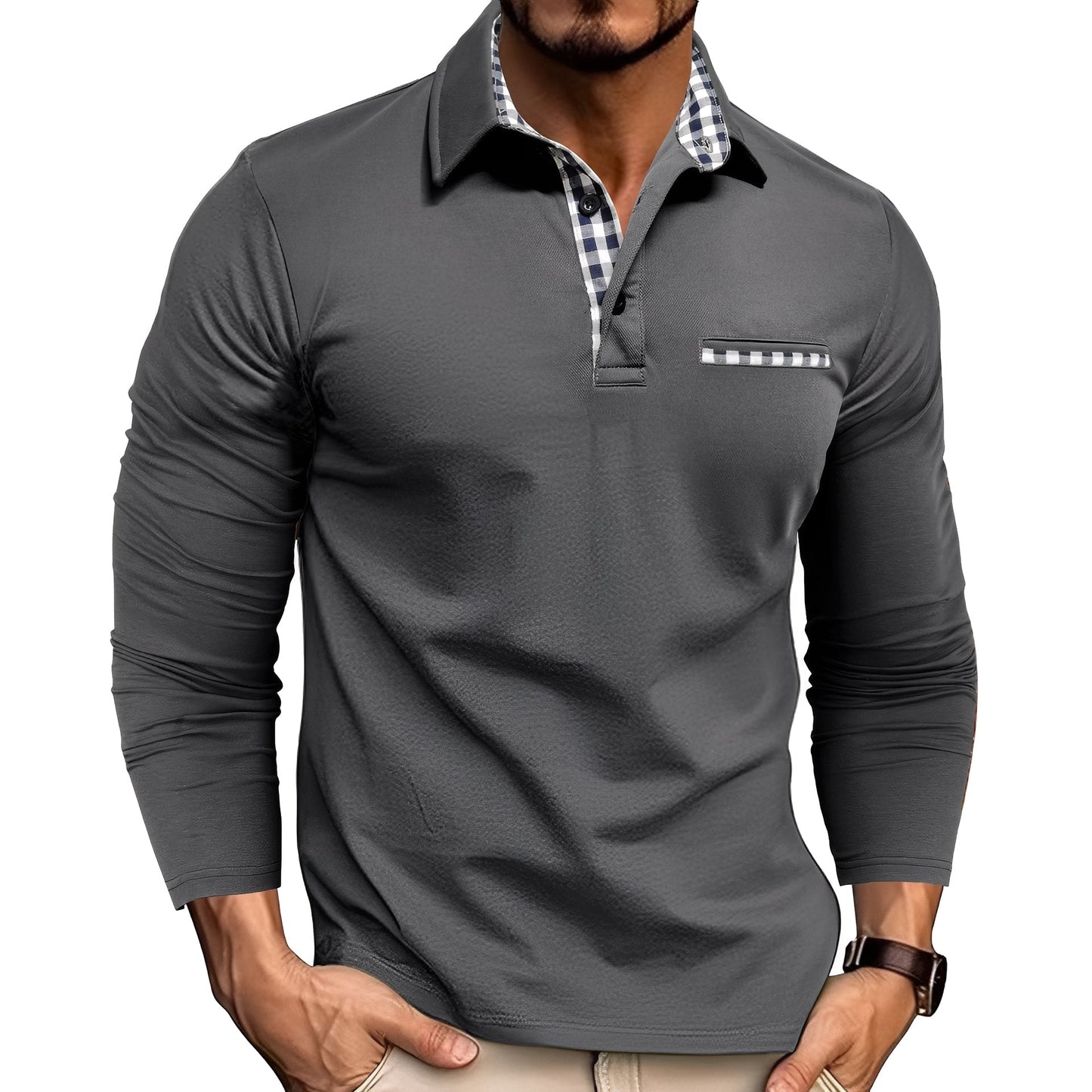 Rupert - Gemütliches Langarm-Poloshirt