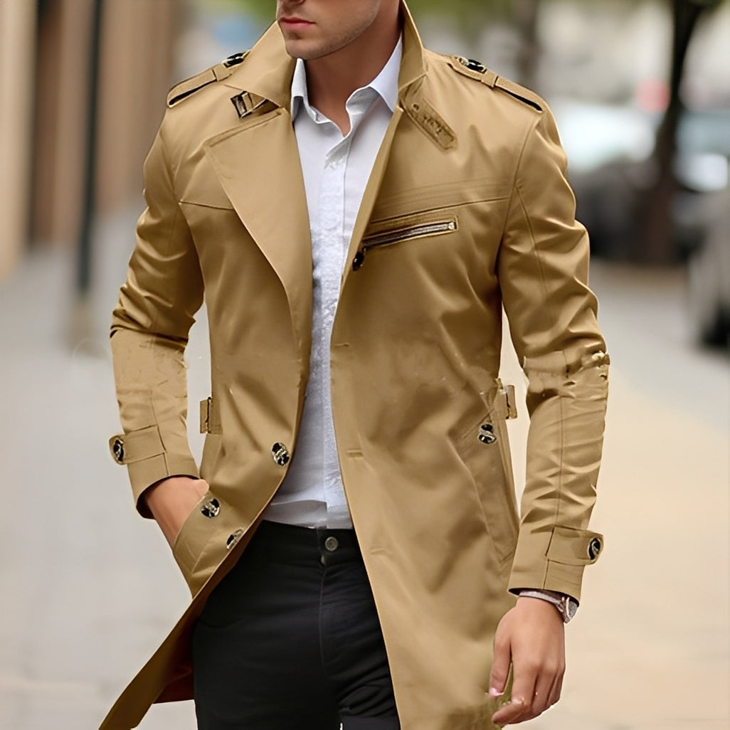 Kendrick - Eleganter Herren-Trenchcoat mit Reverskragen