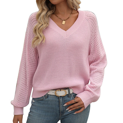 Poppy - Eleganter Pullover mit V-Ausschnitt für Damen