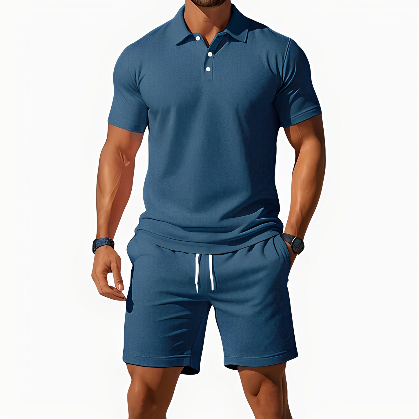 Aldrin - Trendiges Polo- und Short-Set für Herren
