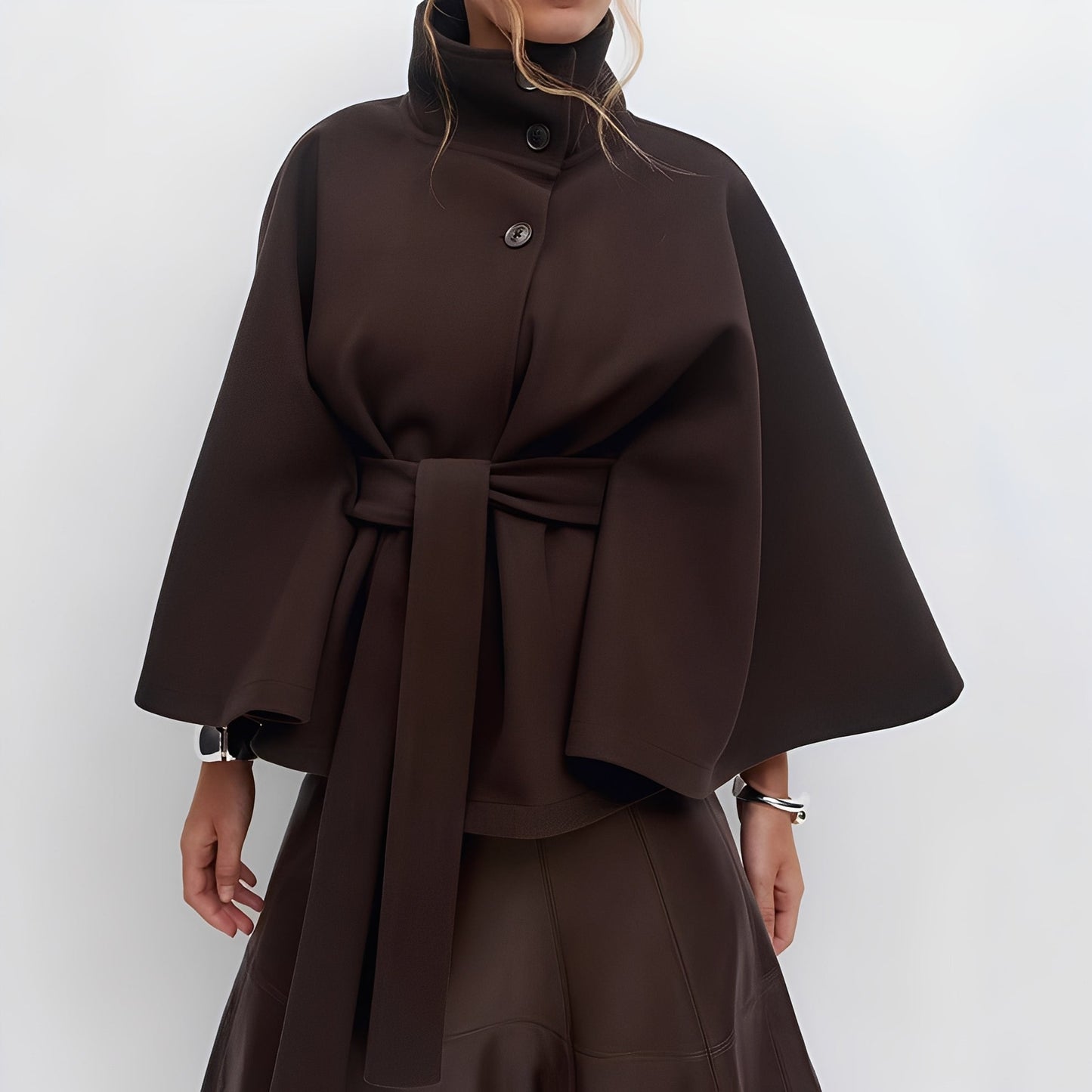Carine - Wickeljacke mit hohem Kragen für Damen