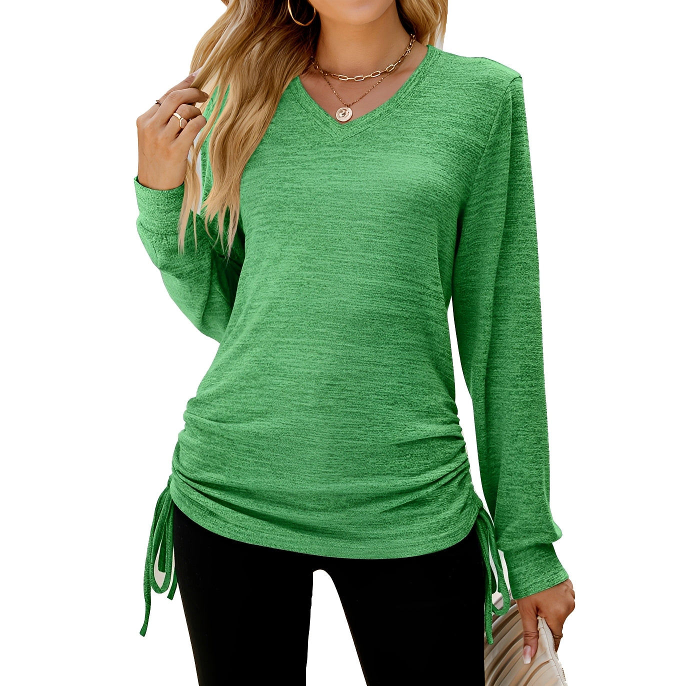 Ellaine - Elegantes V-Ausschnitt-Top für Damen