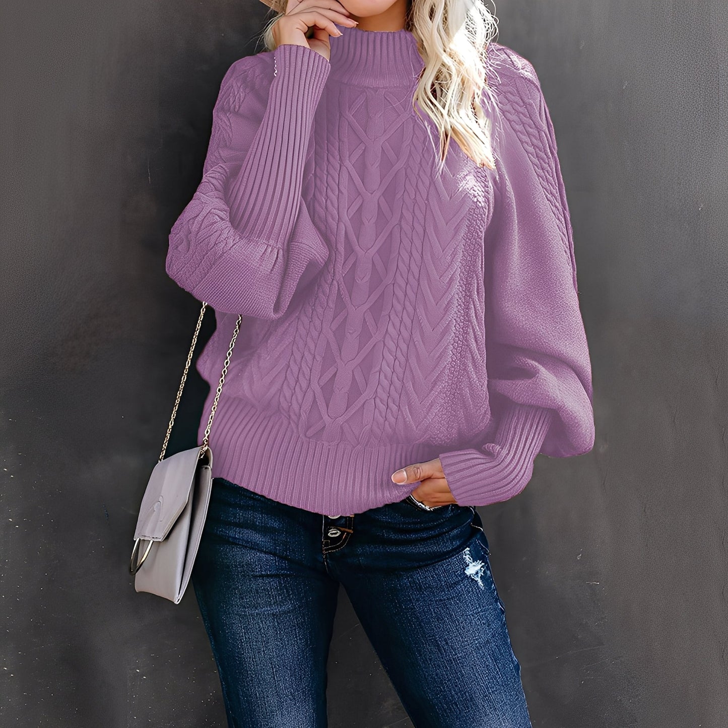 Jemima - Schicker, legerer Damen-Rollkragenpullover