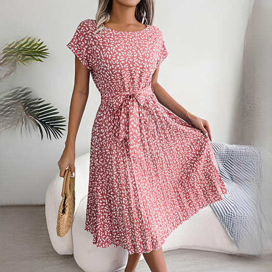 Lyka - Elegantes Sommerkleid mit kurzen Ärmeln für Damen