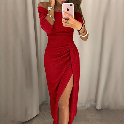 Cristy - Elegantes schulterfreies Kleid für Damen