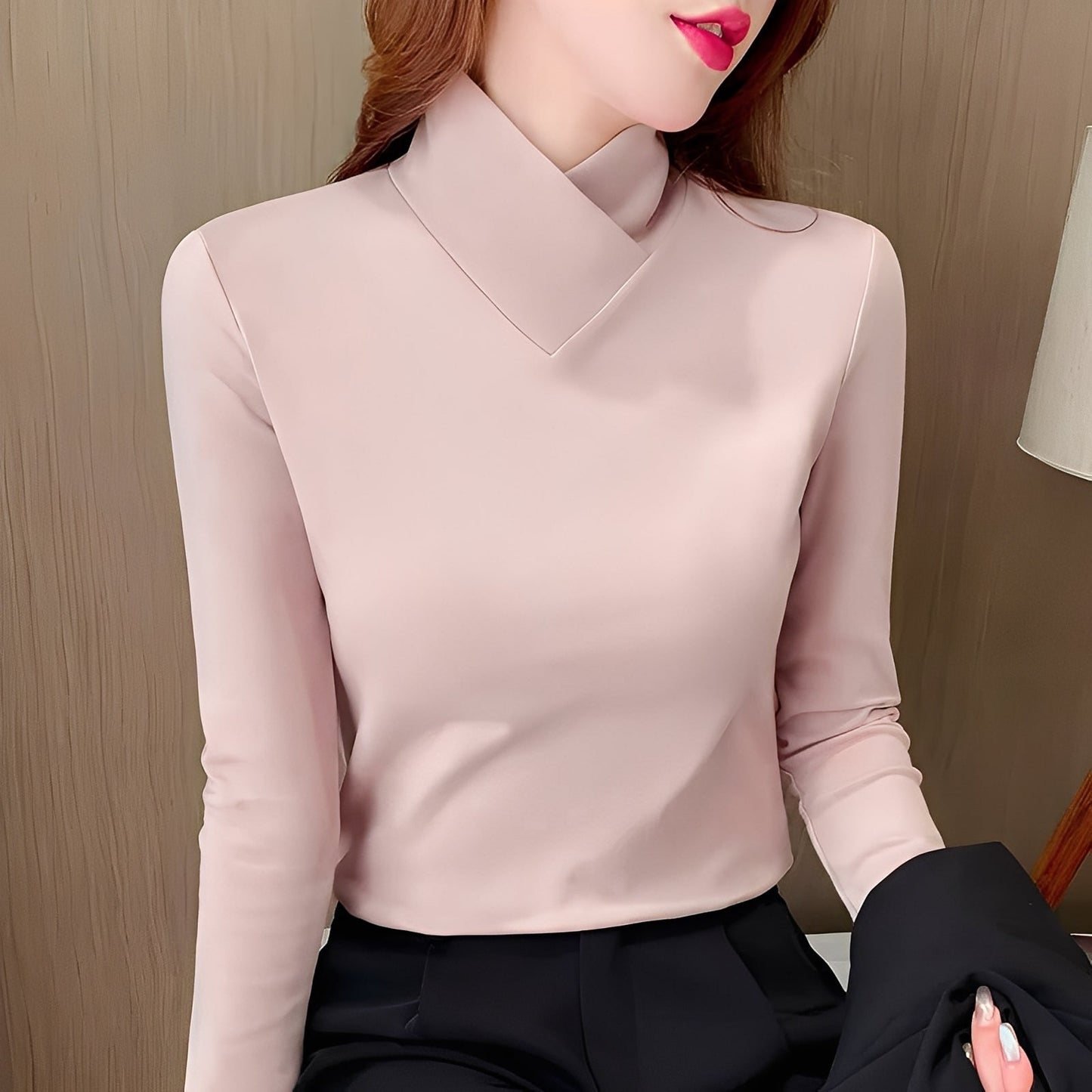 Mikayla - Eleganter, figurbetonter Damenrollkragenpullover
