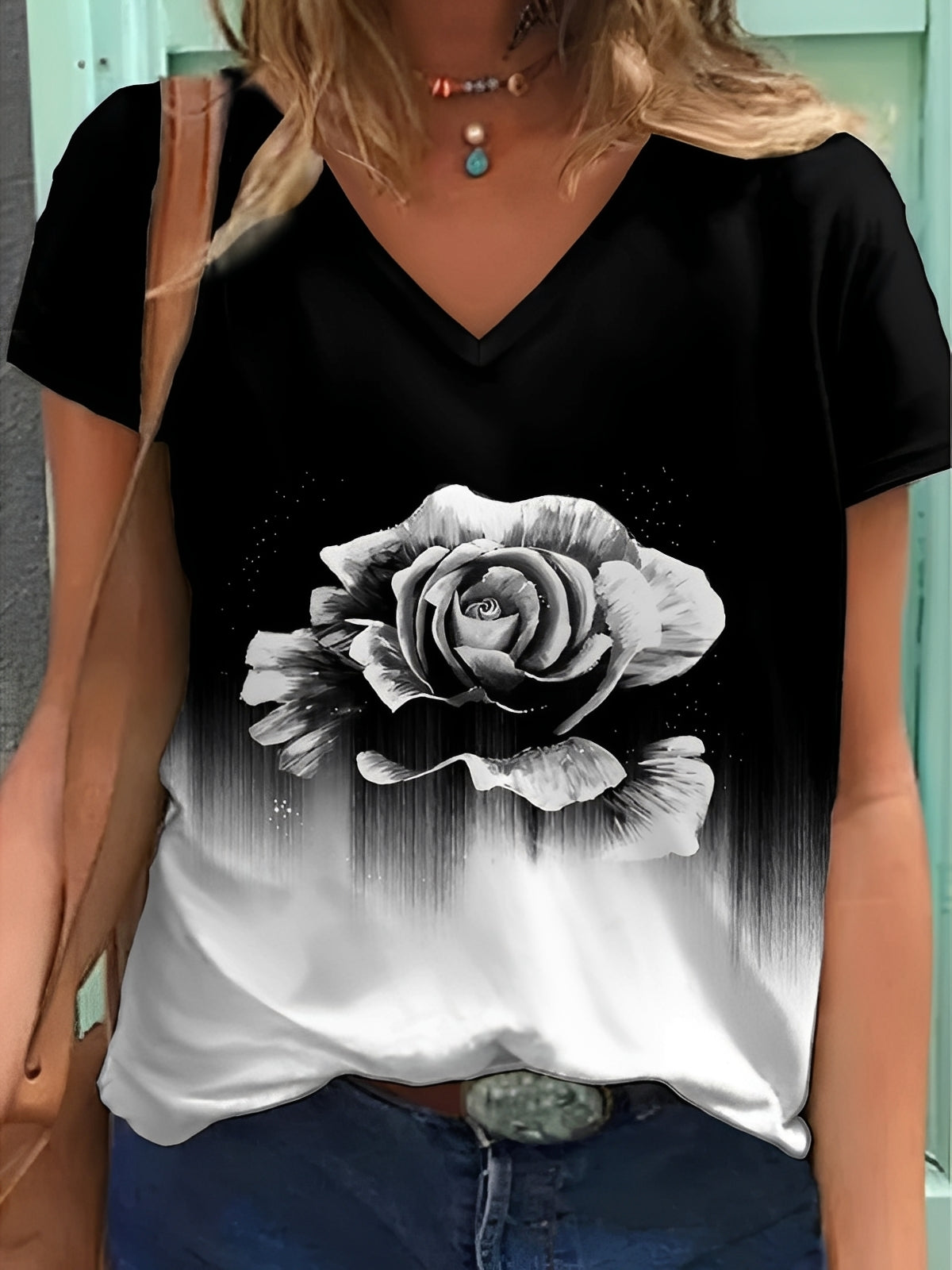 Niki - Elegantes Oberteil mit Blumenmuster für Damen