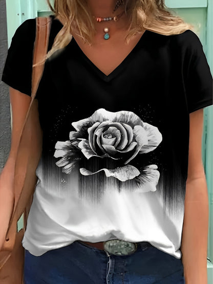 Niki - Elegantes Oberteil mit Blumenmuster für Damen