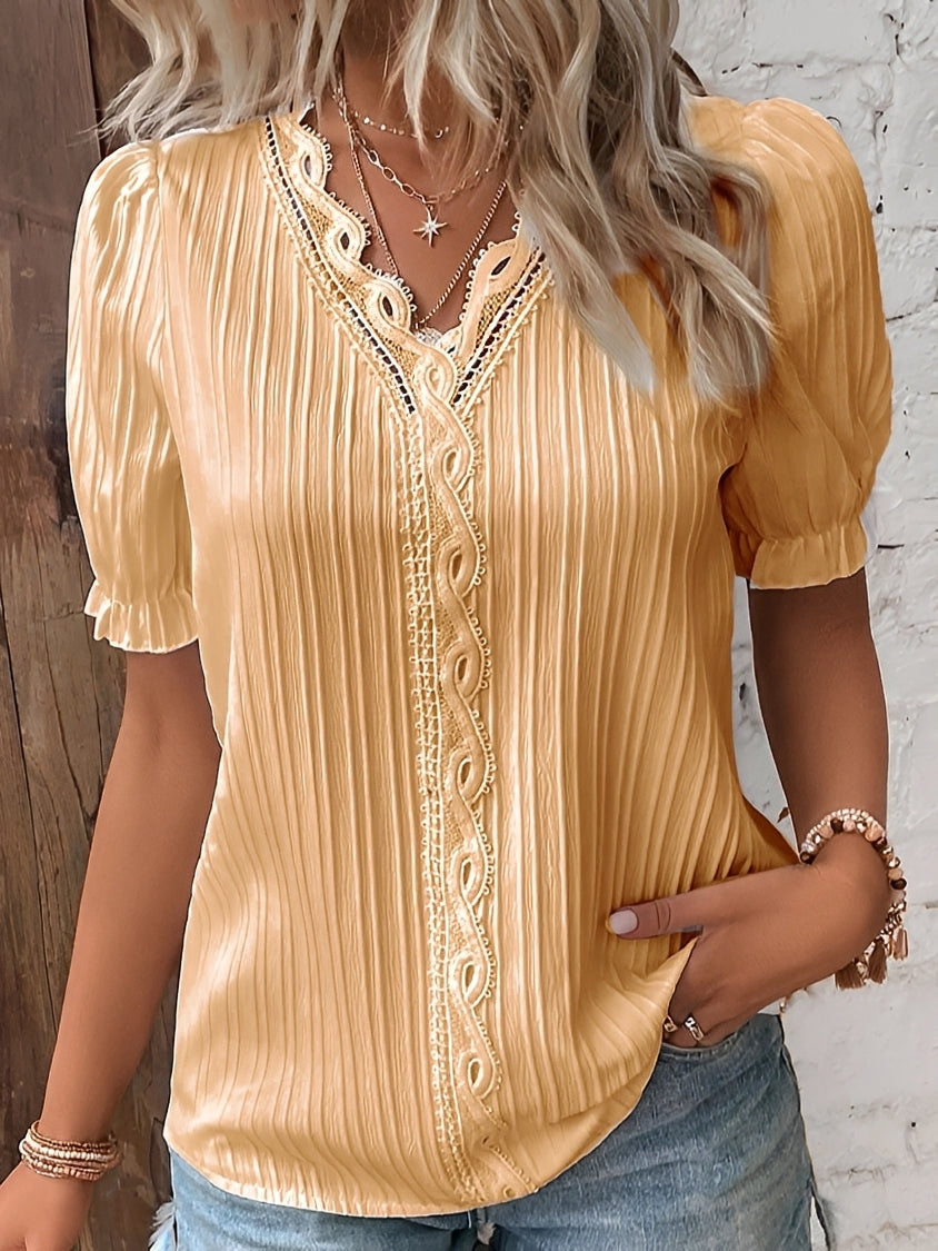 Kristina - Elegante Bluse mit V-Ausschnitt für Damen