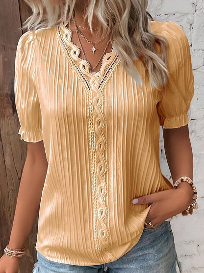 Kristina - Elegante Bluse mit V-Ausschnitt für Damen