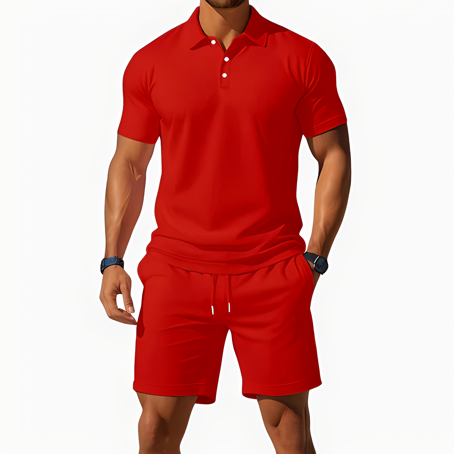Aldrin - Trendiges Polo- und Short-Set für Herren