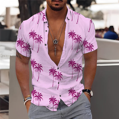 Hector - Elegantes Herrenhemd mit Palmenmuster