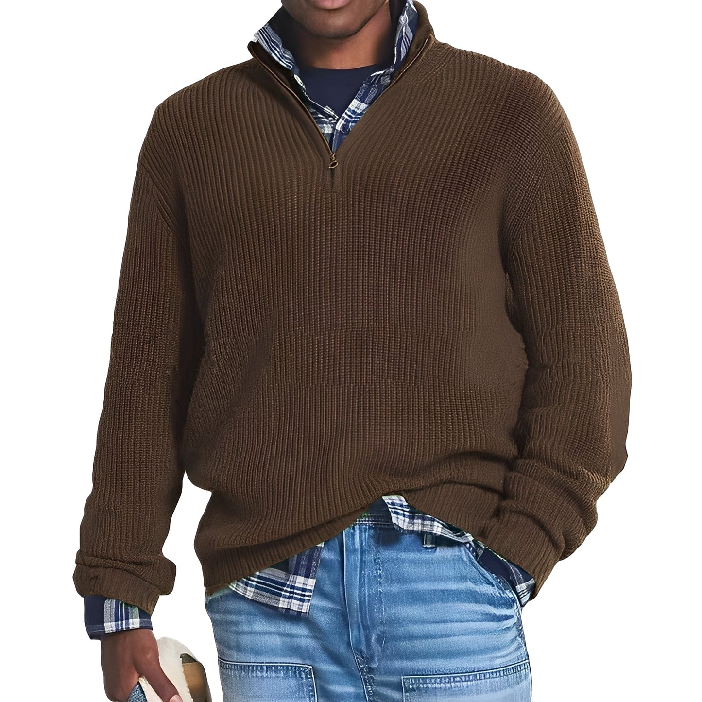 Edward - Moderner Herren-Pullover mit Reißverschluss