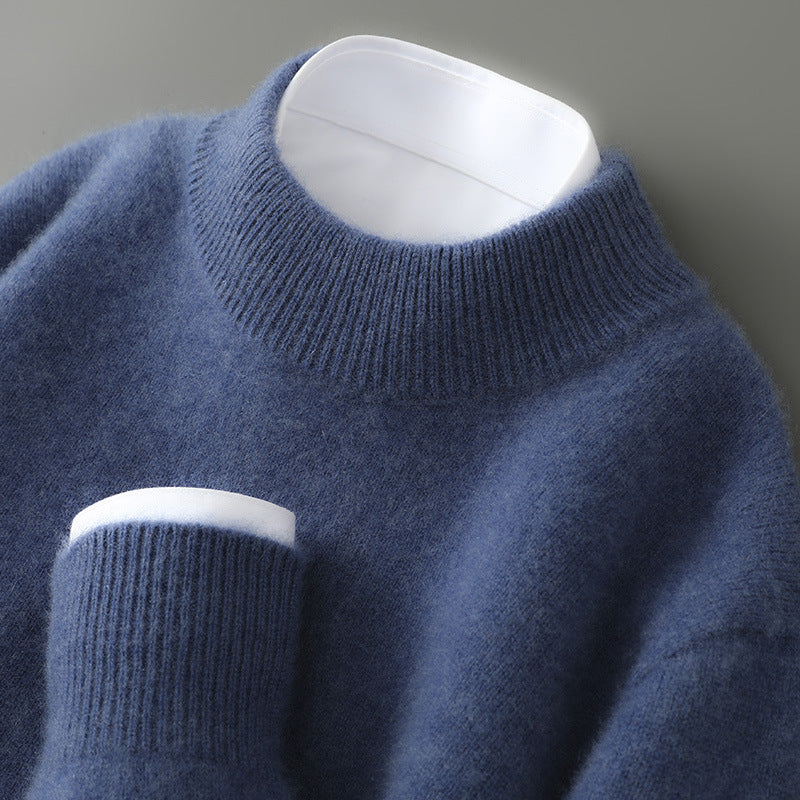 Wayne - Retro-Kaschmir-Strickpullover aus dickem Stoff für Herren