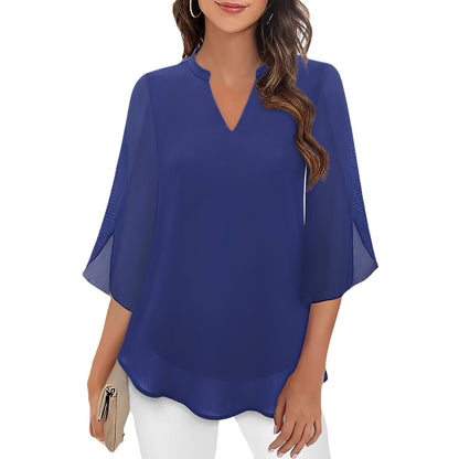 Vanessa - Weite Bluse mit V-Ausschnitt für Damen