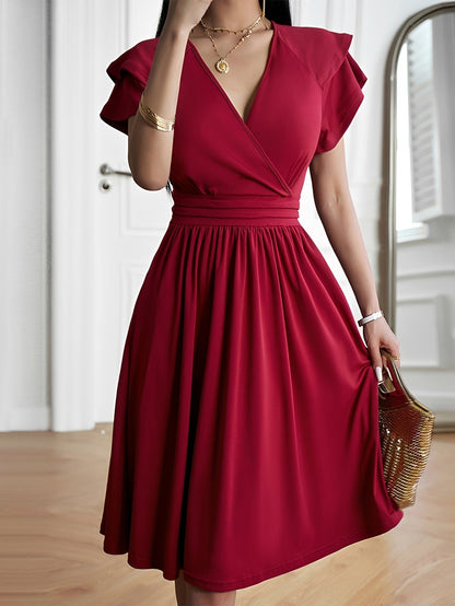 Laura - Stylisches Kleid mit V-Ausschnitt für Damen
