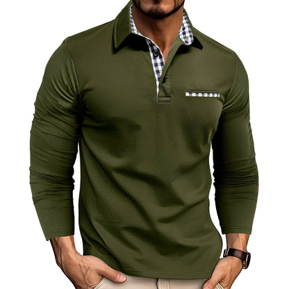 Gerald - Elegantes Langarm-Polo für Herren