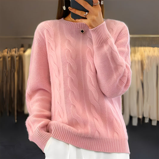 Theresa - Komfortabler klassischer Damen-Wollpullover