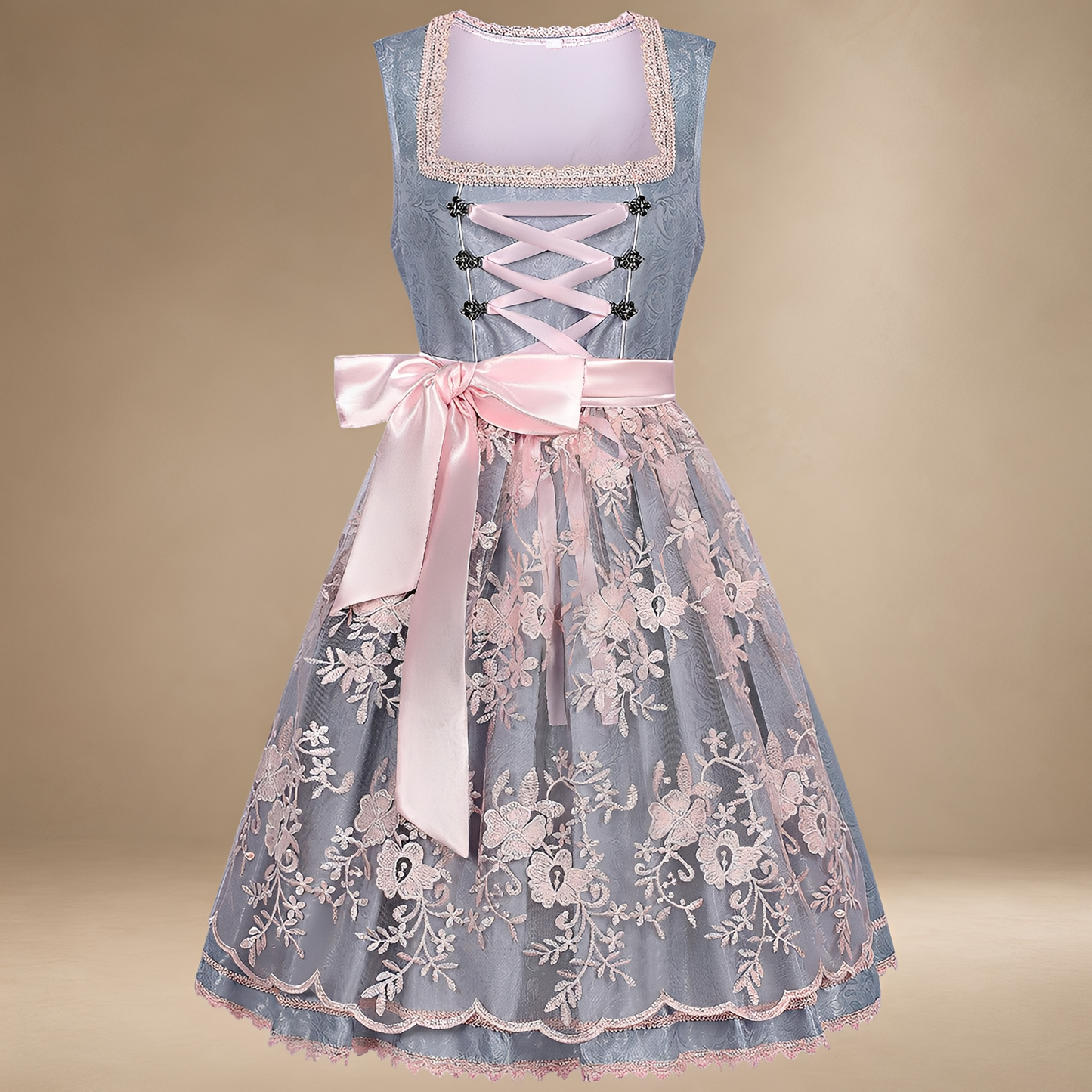 Sally - Zeitgemäßes ärmelloses Dirndl für das Oktoberfest