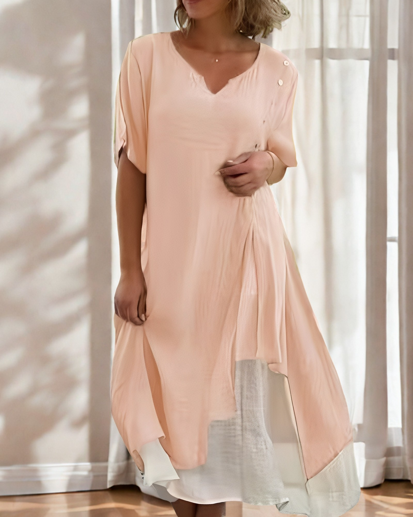 Bonnie - Elegantes und weites Kleid mit Knöpfen für Damen