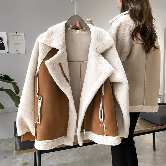 Lucienne - Oversize-Mantel aus weichem Kunstfell für Damen