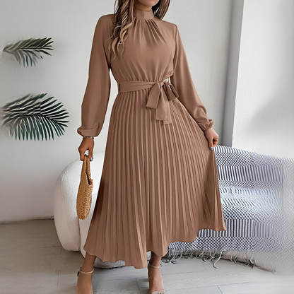 Jessy - Plissiertes Langarmkleid für Damen
