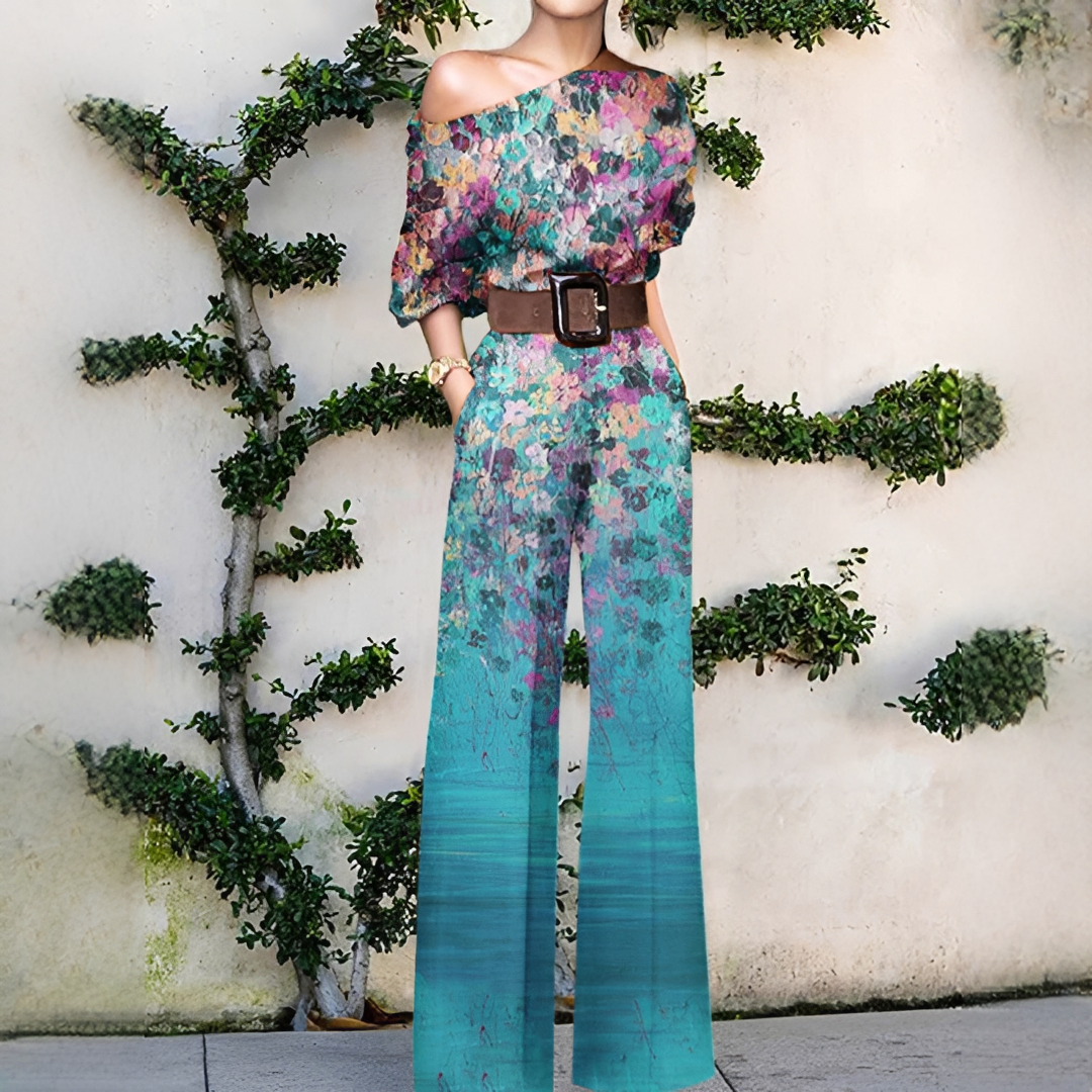 Chandrine - Asymmetrischer Jumpsuit mit weiten Beinen für Damen