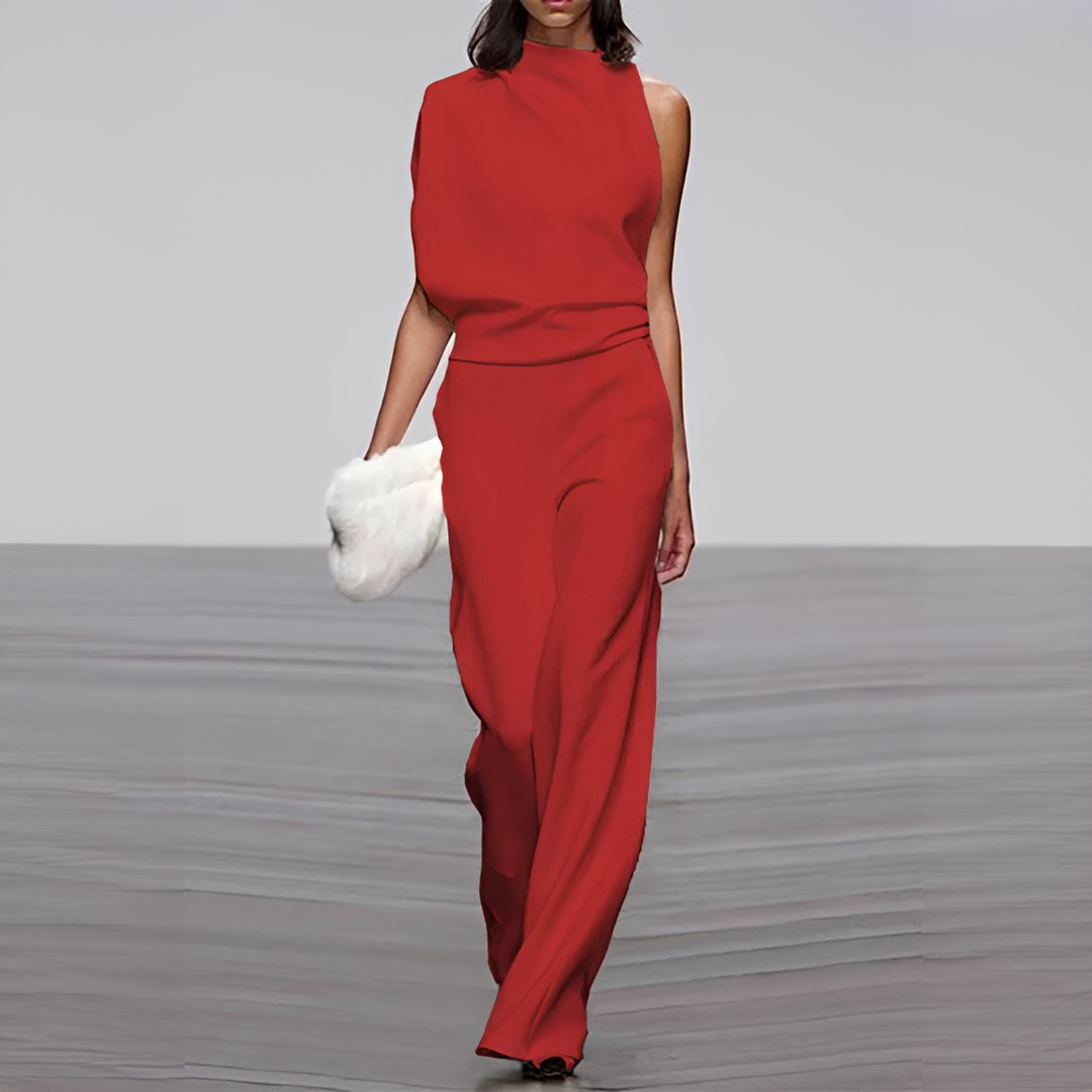 Noviem - Eleganter Overall mit Rundhalsausschnitt für Damen