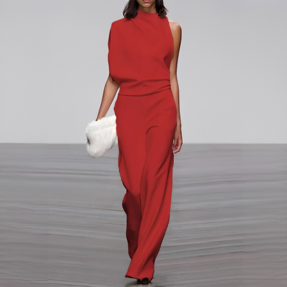 Noviem - Eleganter Overall mit Rundhalsausschnitt für Damen