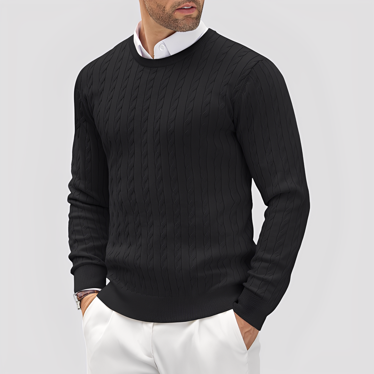 Bruce - Moderner, schmal geschnittener Herrenpullover