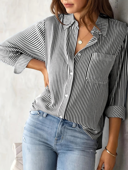 Nancy - Lässiges gestreiftes Langarmshirt für Damen