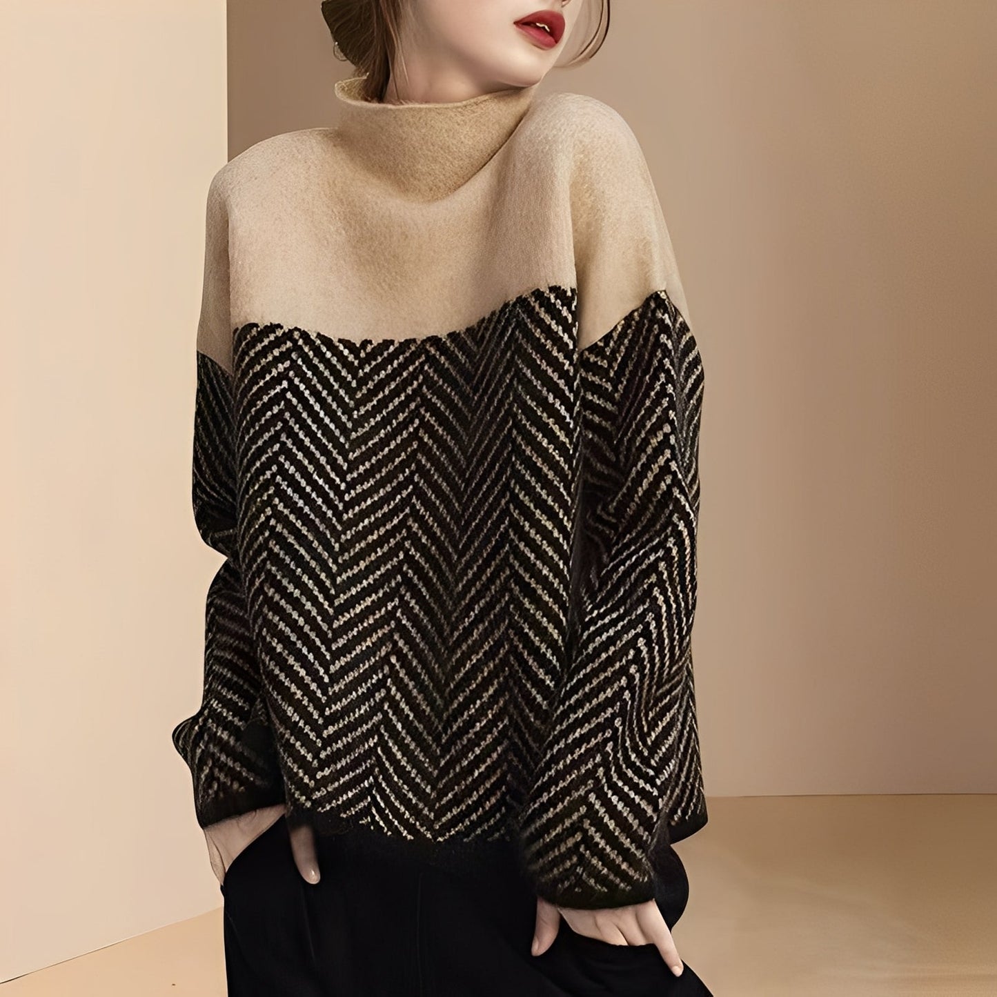 Maryann - Eleganter und weicher Damen-Rollkragenpullover