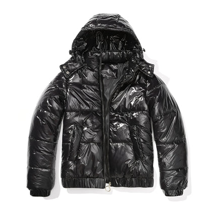 Yazmin - Schicke, glänzende Damenjacke mit Kapuze
