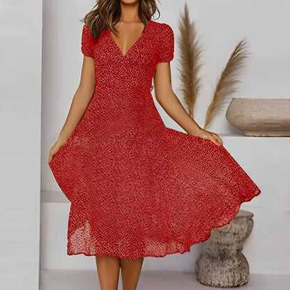 Elizabeth - Lässiges und weites Kurzarmkleid für Damen