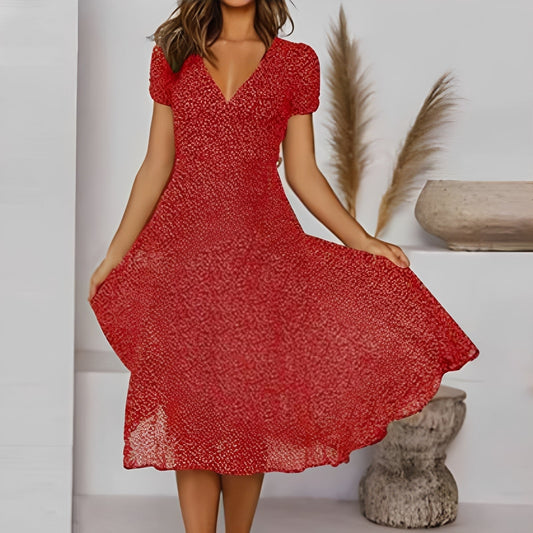 Elizabeth - Lässiges und weites Kurzarmkleid für Damen