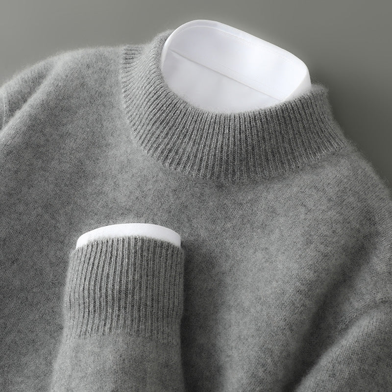 Wayne - Retro-Kaschmir-Strickpullover aus dickem Stoff für Herren