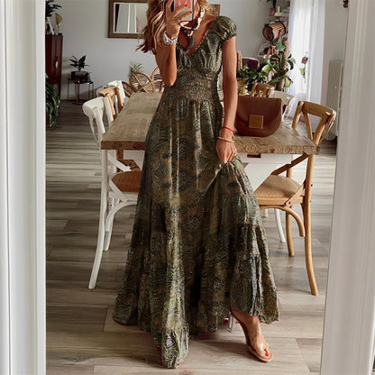 Christina - Boho-Maxi-Kleid mit Blumenmuster für Damen