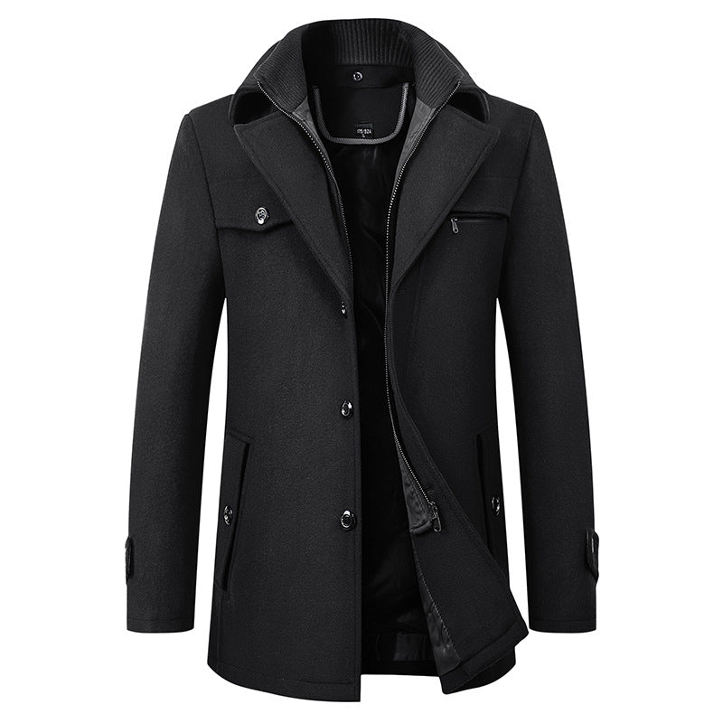 Jason - Eleganter, warmer Herren-Wollmantel