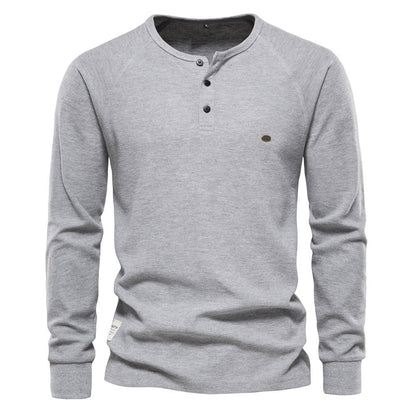 Jacob - Langes, bequemes Waffelshirt für Männer
