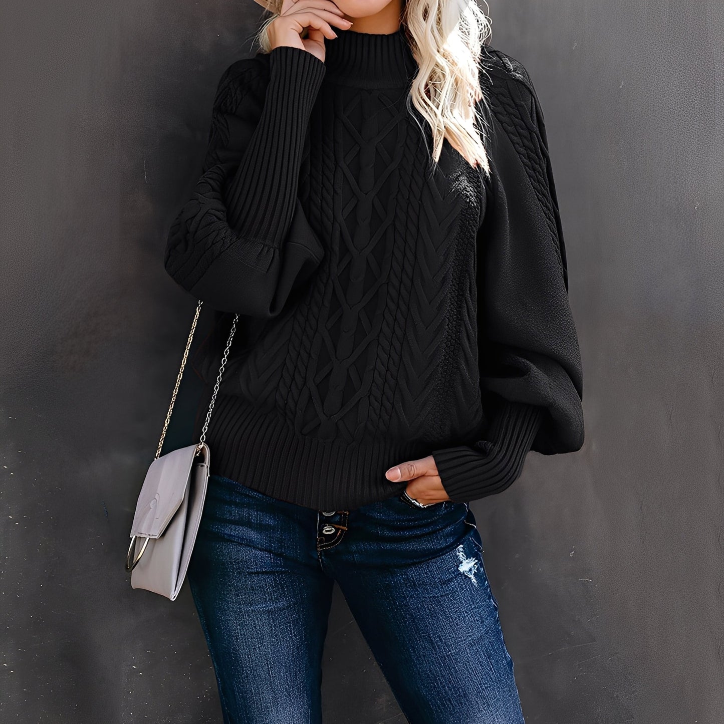 Jemima - Schicker, legerer Damen-Rollkragenpullover