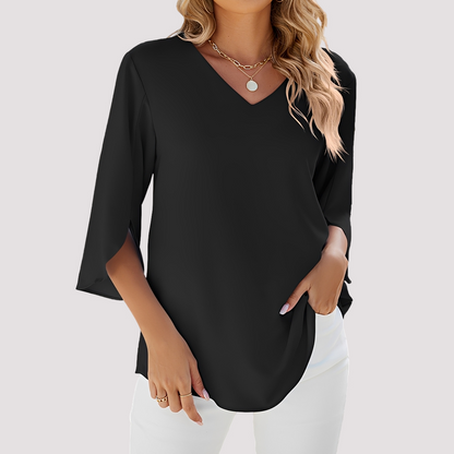 Vanessa - Elegante Bluse mit V-Ausschnitt für Damen